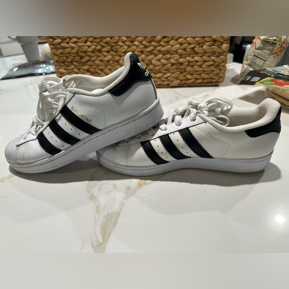 Women’s Adidas Superstar White with Black Stripes